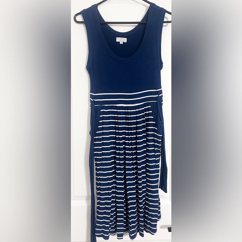 Momo Maternity Navy Dress